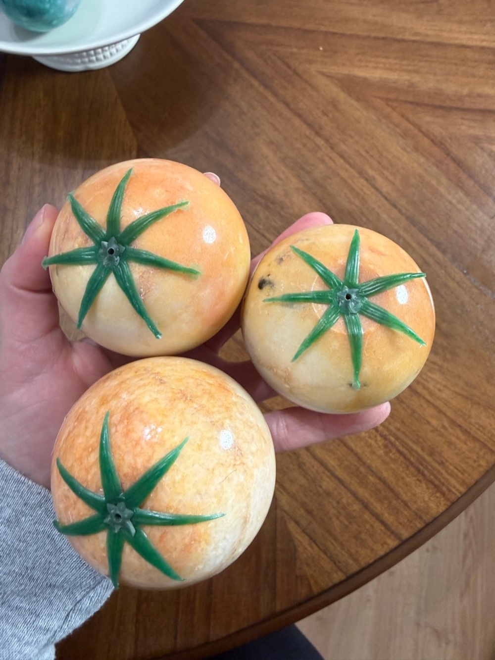 Alabaster Stone Tomato Set (3)